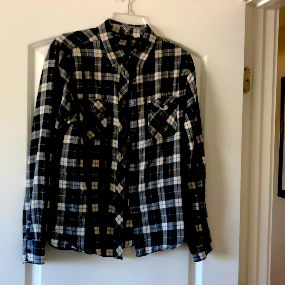 Plaid button down shirt